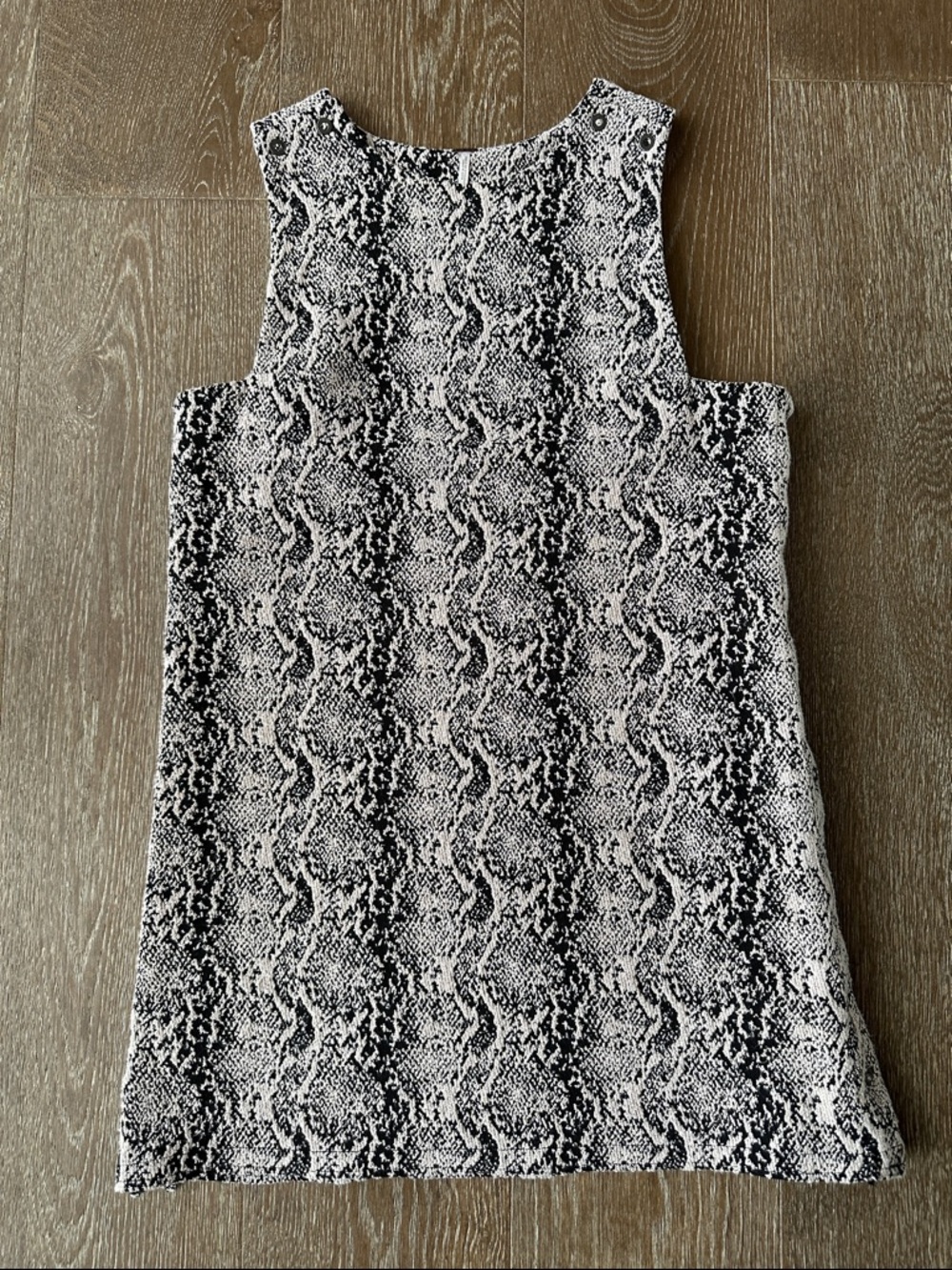 Free People Black and White Snakeskin Mini Dress